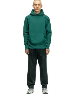 ATON Natural Dyed Urake Hoodie Blue Green>Men Sweaters