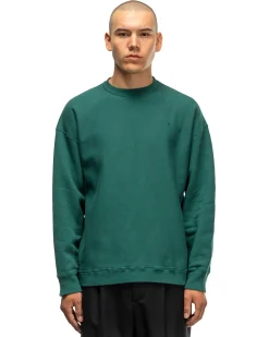 ATON Natural Dyed Urake Oversized Sweat Shirt Green><noscript><img width=