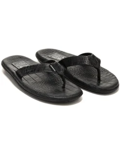 Neighborhood Nh X Island Slipper . Leather Sandal Black>Men Footwear