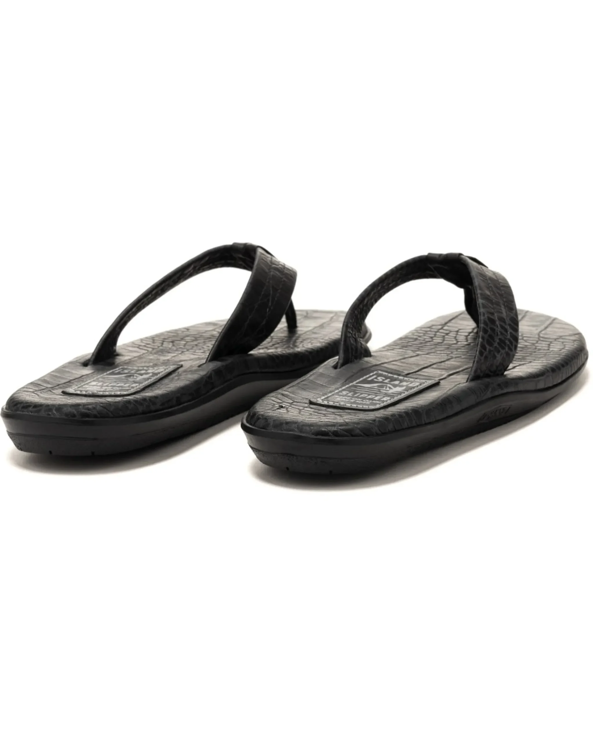Neighborhood Nh X Island Slipper . Leather Sandal Black>Men Footwear
