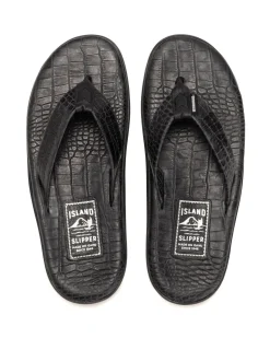 Neighborhood Nh X Island Slipper . Leather Sandal Black><noscript><img width=