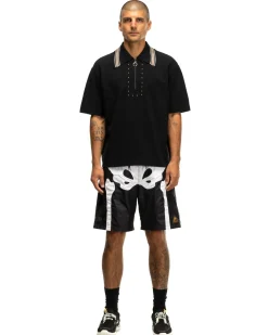 KAPITAL Nylon Bone Swim Trunks Black>Men Shorts