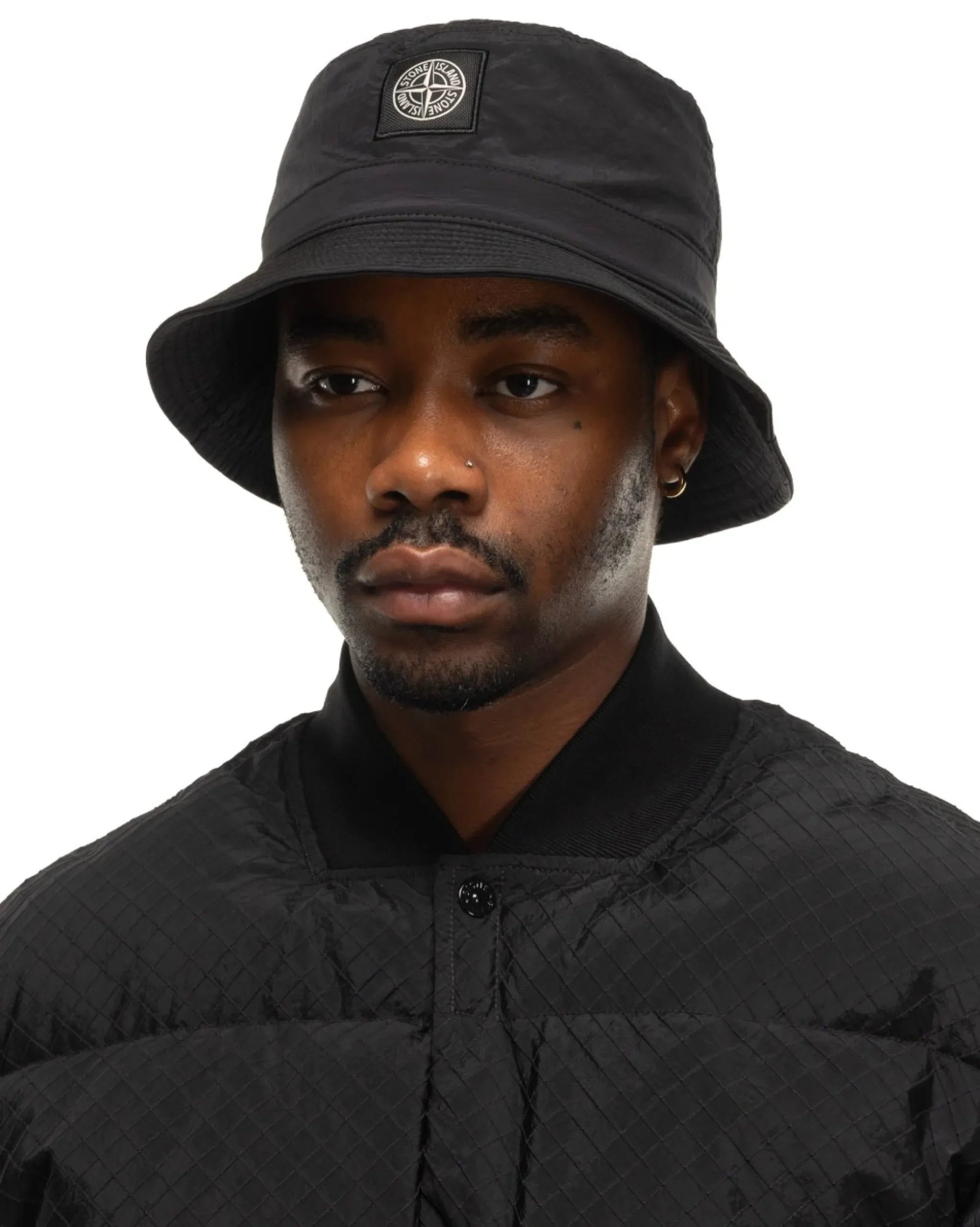 Stone Island Nylon Metal In Econyl Regenerated Nylon Hat Black>Men Headwear