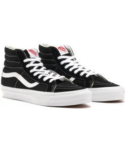 Vans Vault Og Sk8-Hi Lx(Suede/Canvas) Black/True White>Men Footwear