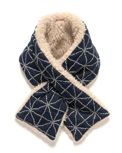 KAPITAL 8Oz Denim Folk-Dojo Embroidery Kesa Scarf Dark>Men Accessories