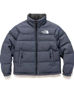 The North Face 92 Reversible Nuptse Jacket Denim Blue>Men Outerwear