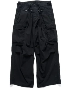 KAPITAL Rip Stop Jumbo Cargo Pants Black>Men Bottoms