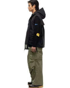 KAPITAL Rip Stop Jumbo Cargo Pants Khaki><noscript><img width=