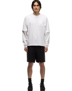 sacai S Cotton Jersey L/S T-Shirt White>Men T-Shirts