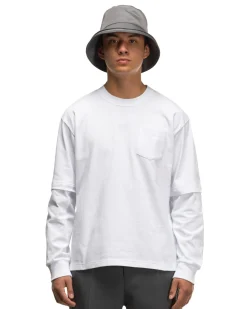 sacai S Cotton Jersey L/S T-Shirt White><noscript><img width=
