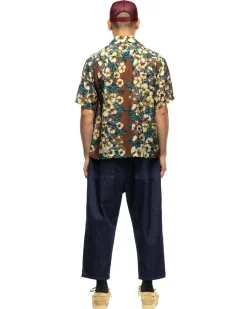 KAPITAL Silk Rayon Cotton-Flower Wrangle Collar Aloha Brown><noscript><img width=