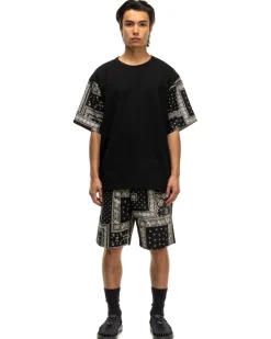 Sophnet. Sleeve Bandana S/S Wide Tee Black>Men T-Shirts