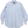 Daiwa Tech Button Down Shirts L/S Stripe Sax>Men Shirts