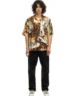 WACKO MARIA Tim Lehi/S/S Hawaiian Shirt ( Type-1 ) Brown>Men Shirts
