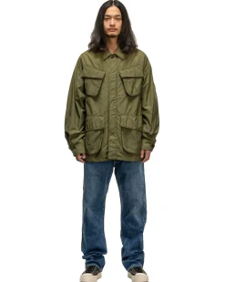 visvim Tropical Combat Jkt Olive>Men Outerwear
