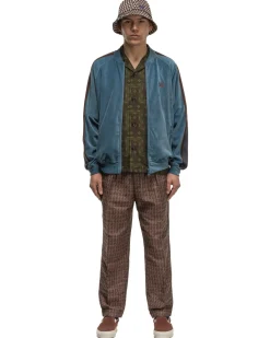 Needles Tucked Trouser-C/Pe Geometric Jq. Orange>Men Bottoms