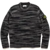 Stone Island Two Tone Wool Nylon Yarn Sweater Black>Men Sweaters