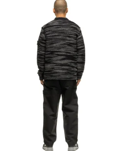 Stone Island Two Tone Wool Nylon Yarn Sweater Black><noscript><img width=