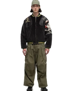 KAPITAL Velveteen Sham Bomber Jkt (Rainskull&Snake) Black>Men Outerwear