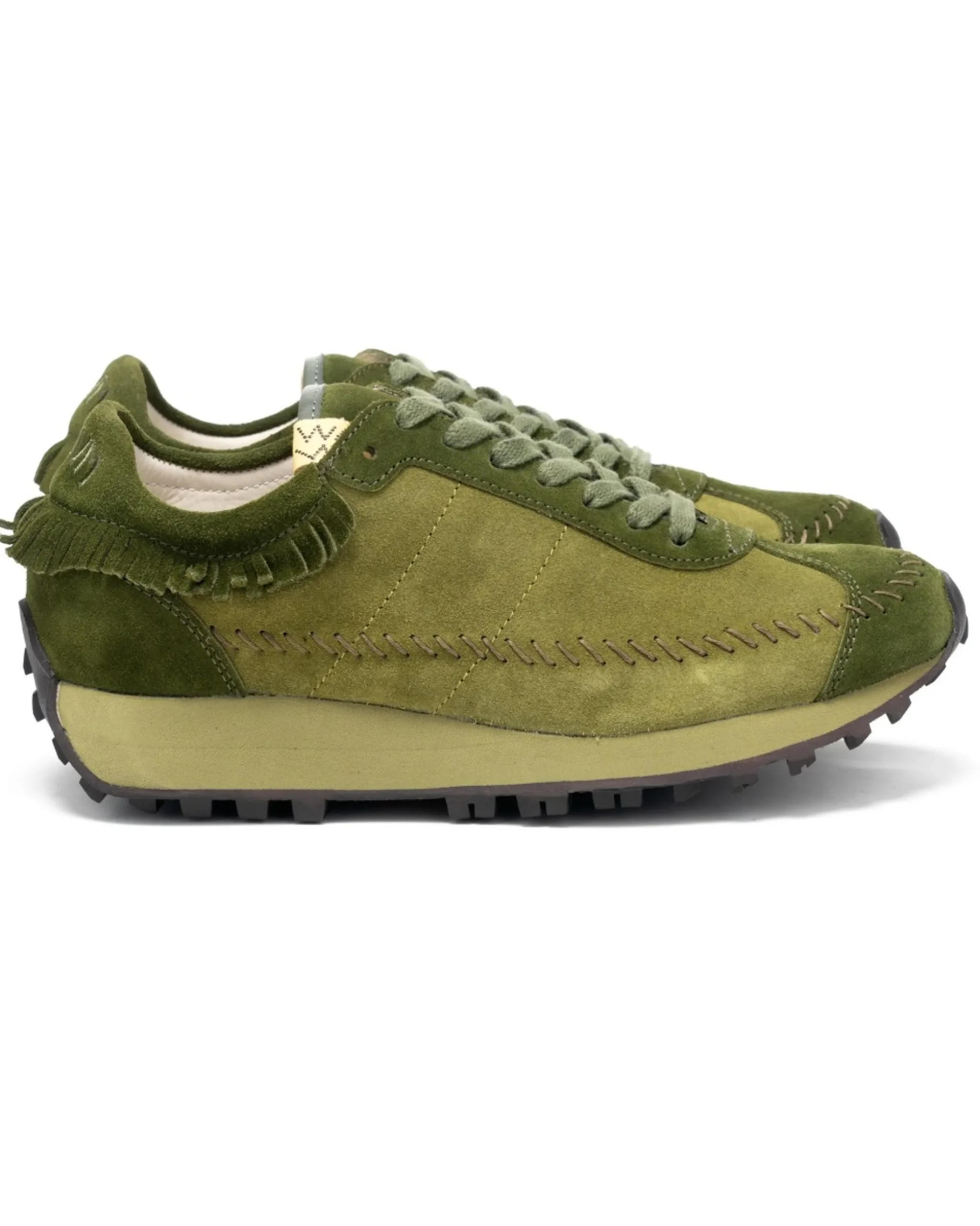 visvim CONTRARY DEPT Walpi Runner Olive>Men Footwear