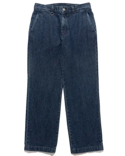 Sophnet. Washed Denim Straight Pants Indigo>Men Bottoms