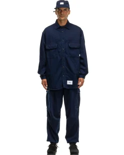 WTAPS Wcpo/Ls/Cotton. Denim Indigo>Men Shirts