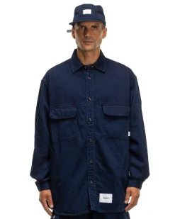 WTAPS Wcpo/Ls/Cotton. Denim Indigo><noscript><img width=
