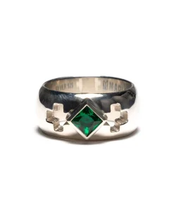 MAPLE Wednesday Ring Silver 925/Emerald>Men Accessories