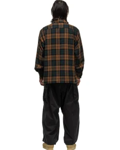 KAPITAL Wool Check Board Shirt Brown><noscript><img width=
