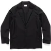ATON Wool Tropical Tailored Jacket Black>Men Outerwear