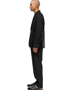 ATON Wool Tropical Tapered Easy Pants Black><noscript><img width=