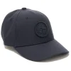 Stone Island Wool/Polyester Gabardine 6 Panel Cap Navy Blue>Men Headwear