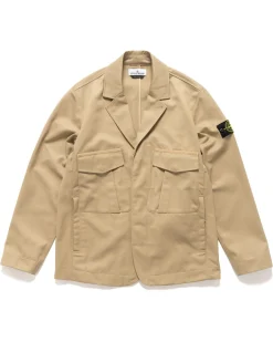 Stone Island Workwear R-Gabardine 3/1 Mil Coat Dove Grey>Men Outerwear