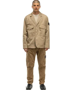 Stone Island Workwear R-Gabardine 3/1 Mil Coat Dove Grey>Men Outerwear