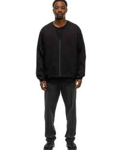 Needles W.U. V Neck Jacket-Poly Ripstop Black>Men Sweaters